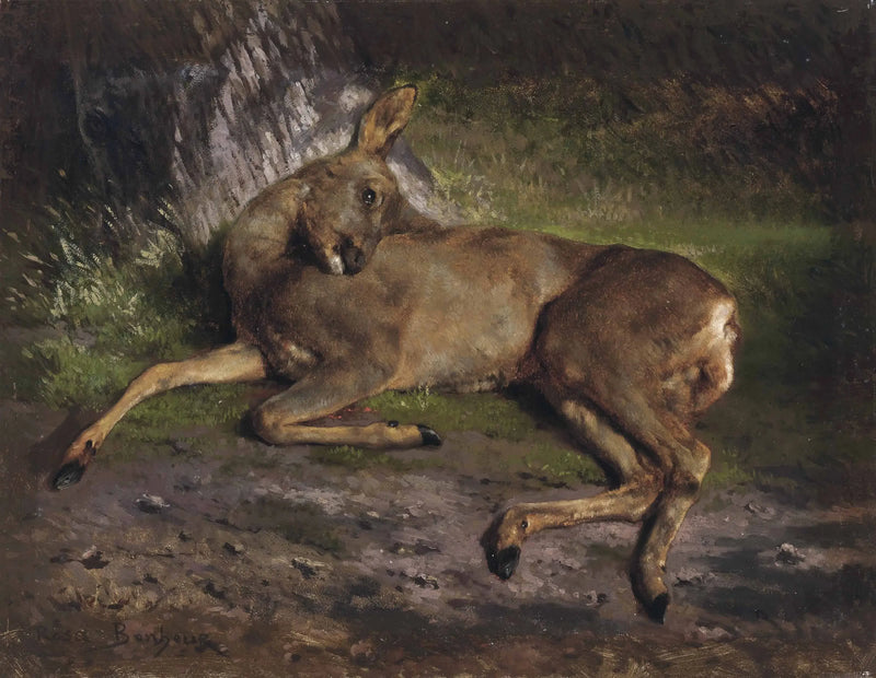 Een hert in het bos - Rosa Bonheur