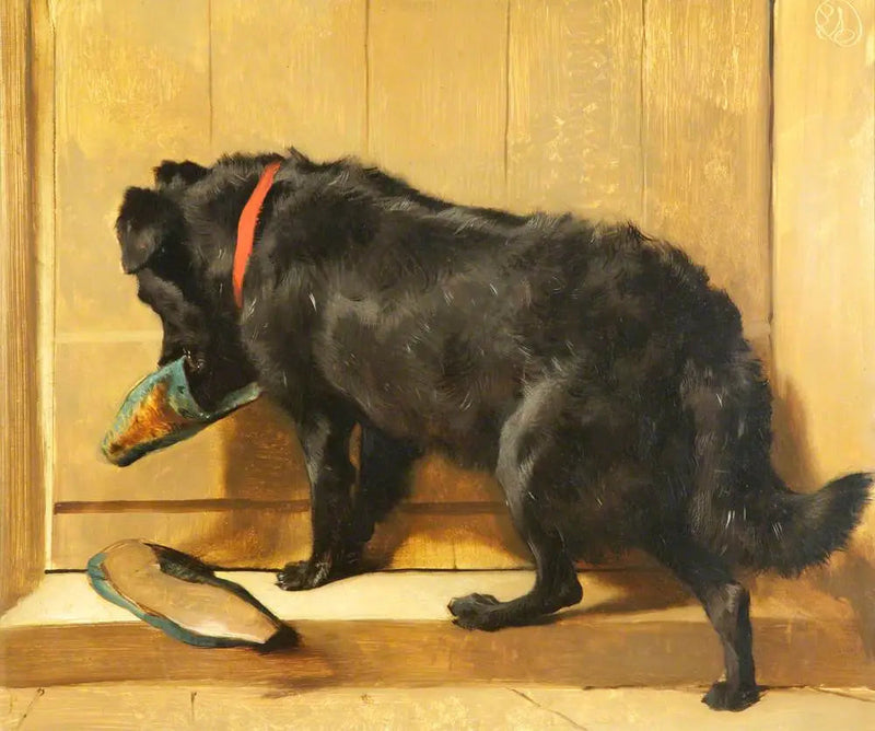 Een hond met een pantoffel - Edwin Henry Landseer

Source:
Un chien avec une pantoufle - Edwin Henry Landseer