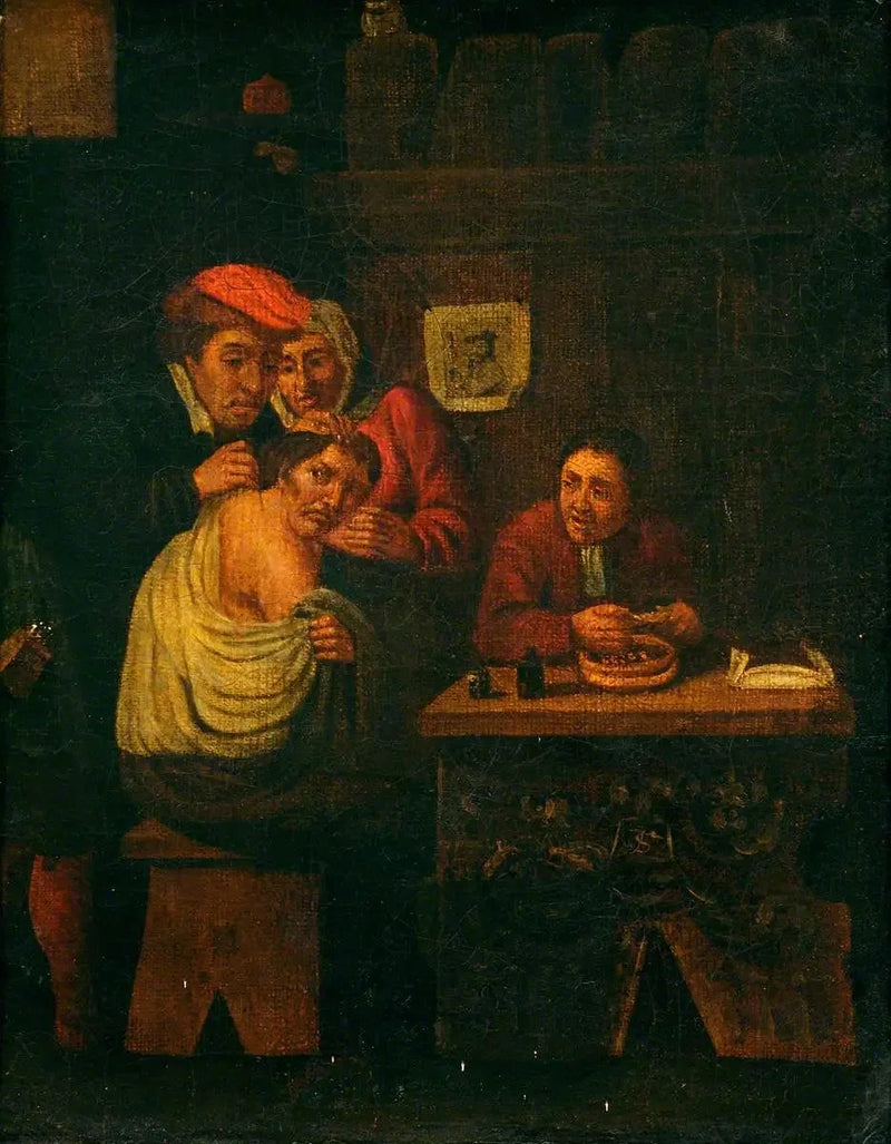 Een chirurg die de schouder van een man opereert - David Teniers de Jonge

Source:
Un chirurgien opérant l'épaule d'un homme - David Teniers le Jeune