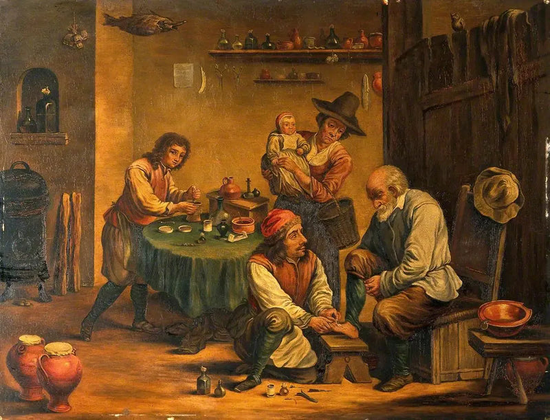 Een chirurg die de voet van een man opereert - David Teniers de Jonge

Source:
Un chirurgien opérant le pied d'un homme - David Teniers le Jeune
