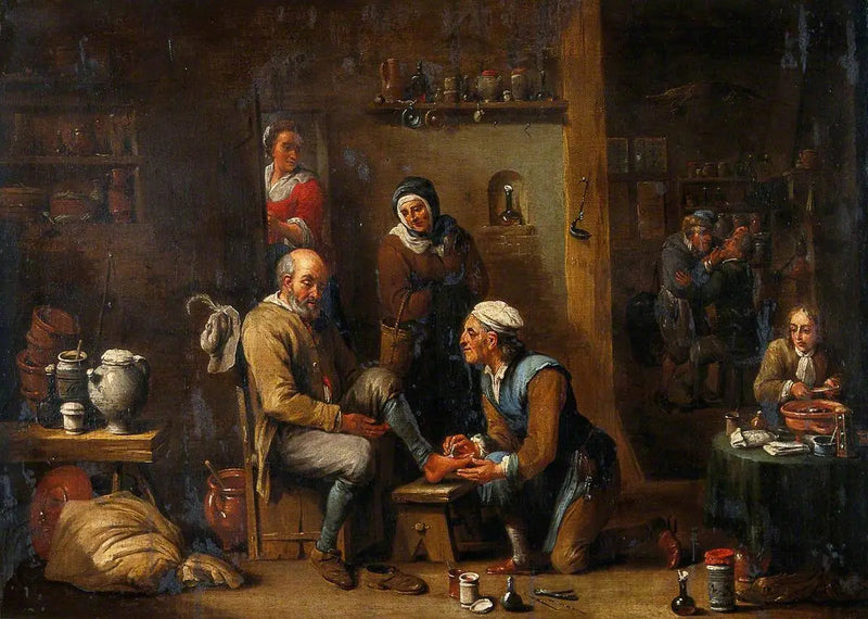Een chirurg die de voet van een man behandelt - David Teniers de Jonge

Source:
Un chirurgien soignant le pied d'un homme - David Teniers le Jeune