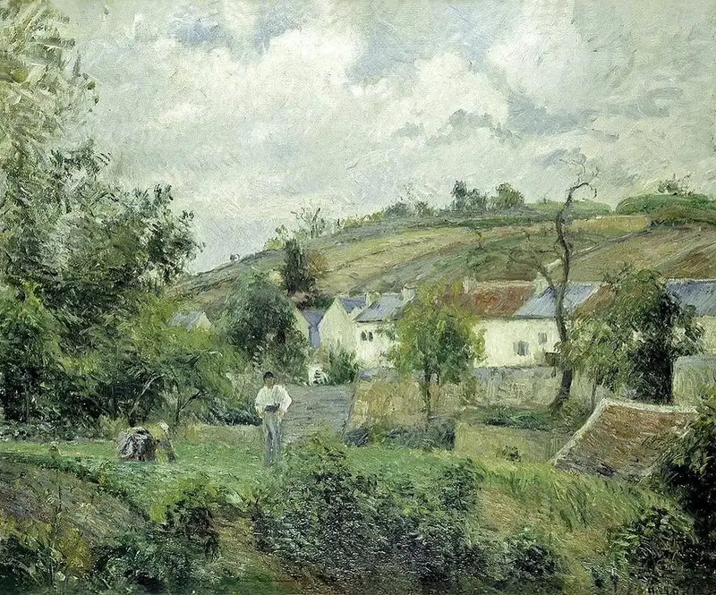 Een hoek van L'Hermitage, Pontoise - Camille Pissarro