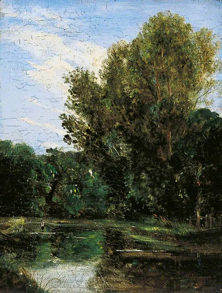 Een hoekje van de vijvers van Hampstead, Londen - John Constable