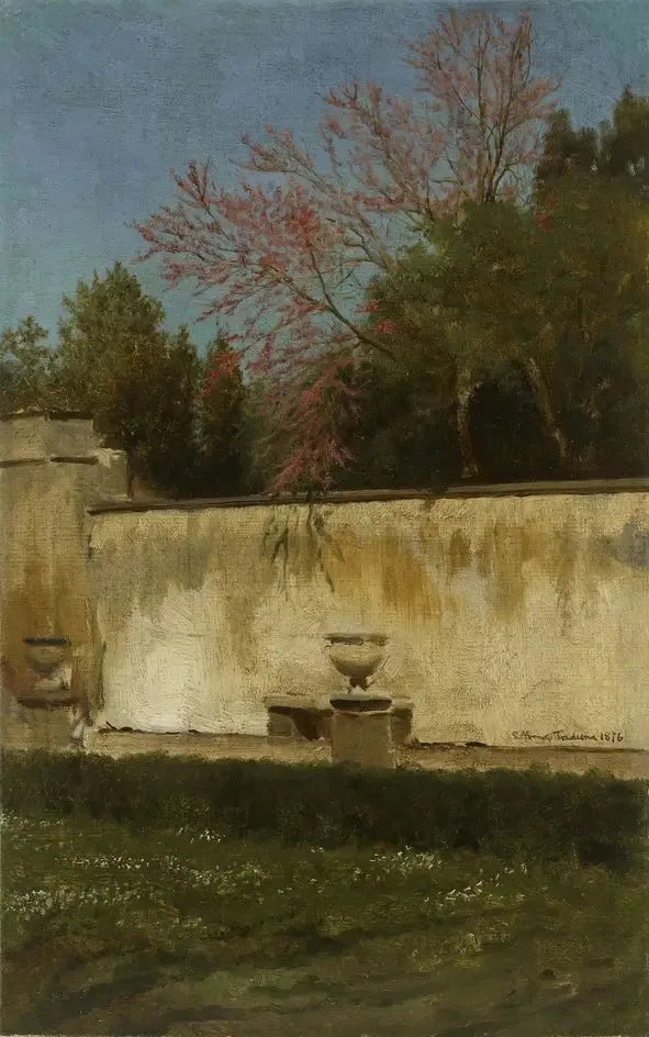 Een hoek van de tuinen van Villa Borghèse - Lawrence Alma-Tadema
