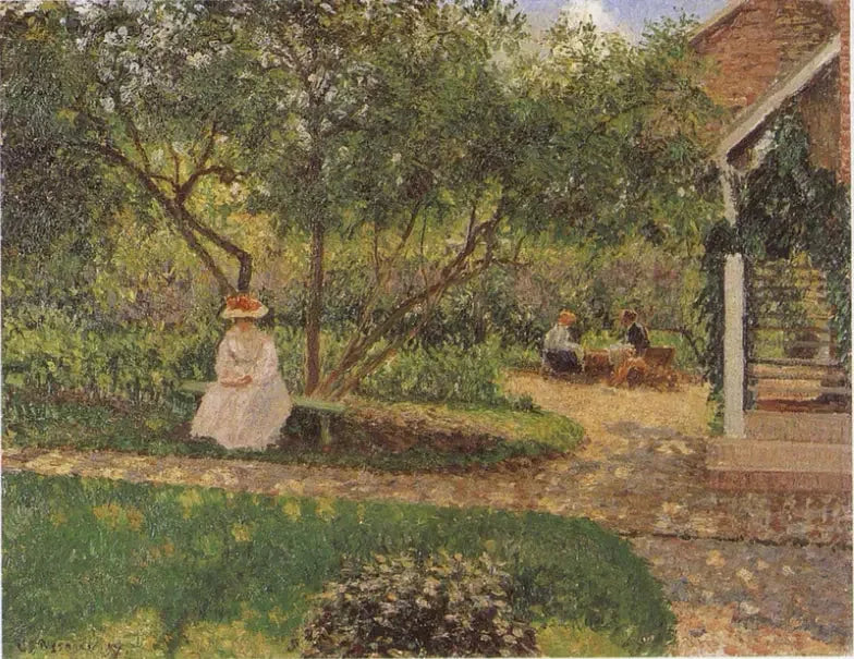 Een hoek van de tuin in Éragny - Camille Pissarro