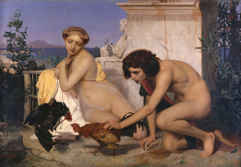 Een hanengevecht - Jean-Léon Gérôme