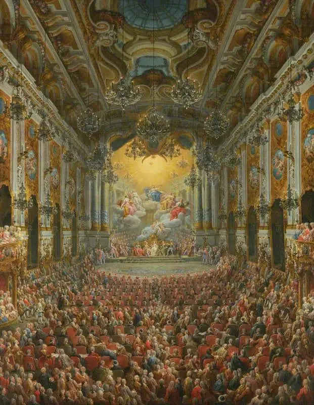 Een concert gegeven door de hertog van Nivernais ter gelegenheid van de geboorte van de Dauphin - Giovanni Paolo Panini

Source:
Un concert donné par le duc de Nivernais à l'occasion de la naissance du Dauphin - Giovanni Paolo Panini