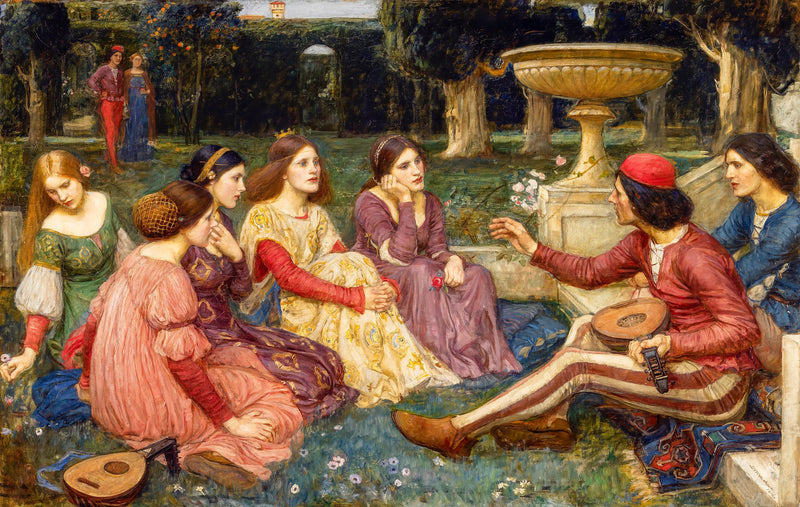 Een verhaal uit de Decameron - John William Waterhouse
