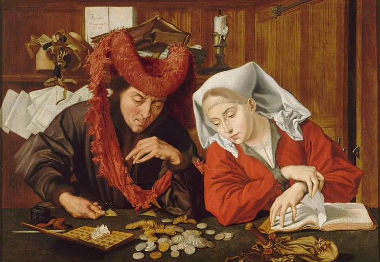 Een schepen en zijn vrouw - Marinus van Reymerswale