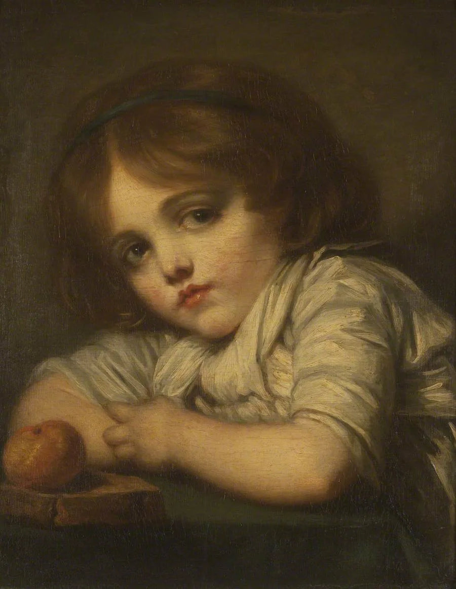 Een kind met een appel - Jean-Baptiste Greuze