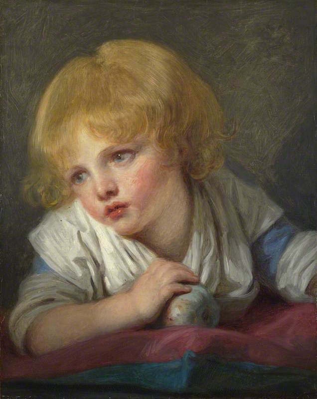 Een kind met een appel - Jean-Baptiste Greuze