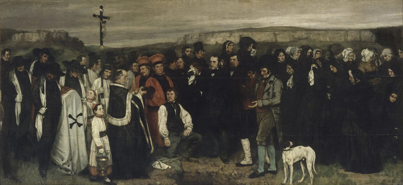 Een begrafenis in Ornans - Gustave Courbet
