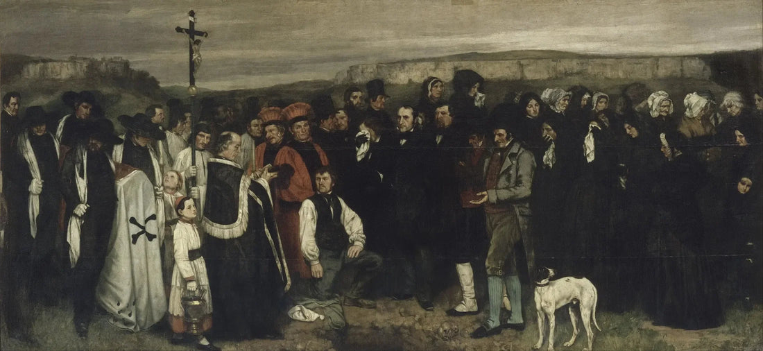 Een begrafenis in Ornans - Gustave Courbet