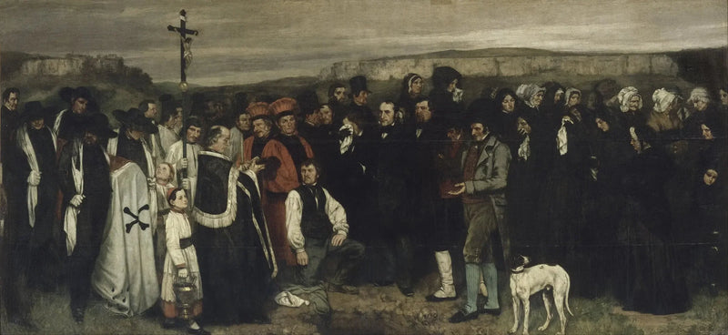 Een begrafenis in Ornans - Gustave Courbet