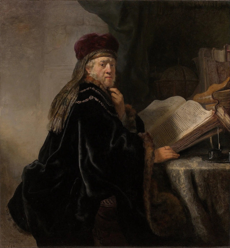 Een geleerde in zijn kantoor - Rembrandt