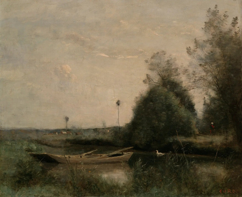 Een vijver in Mortain - Jean-Baptiste Camille Corot