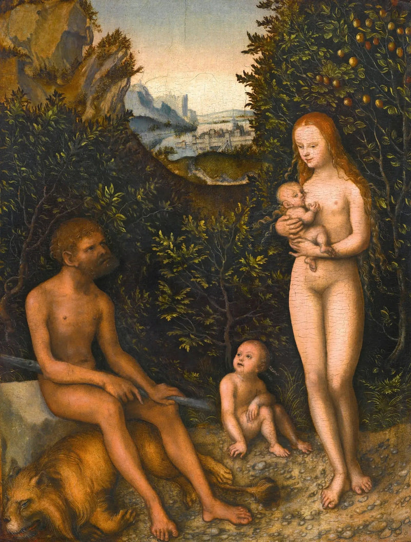 Een faun en zijn familie - Lucas Cranach de Oudere