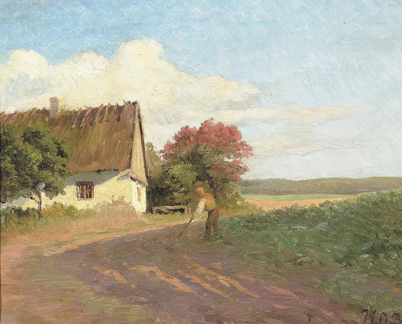 Een boer die op een zomerdag op een veld werkt. - H. A. Brendekilde

Source:
Un fermier travaillant dans un champ un jour d'été. - H. A. Brendekilde