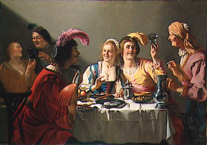 Een huwelijksbanket - Gerrit van Honthorst