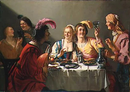 Een huwelijksbanket - Gerrit van Honthorst