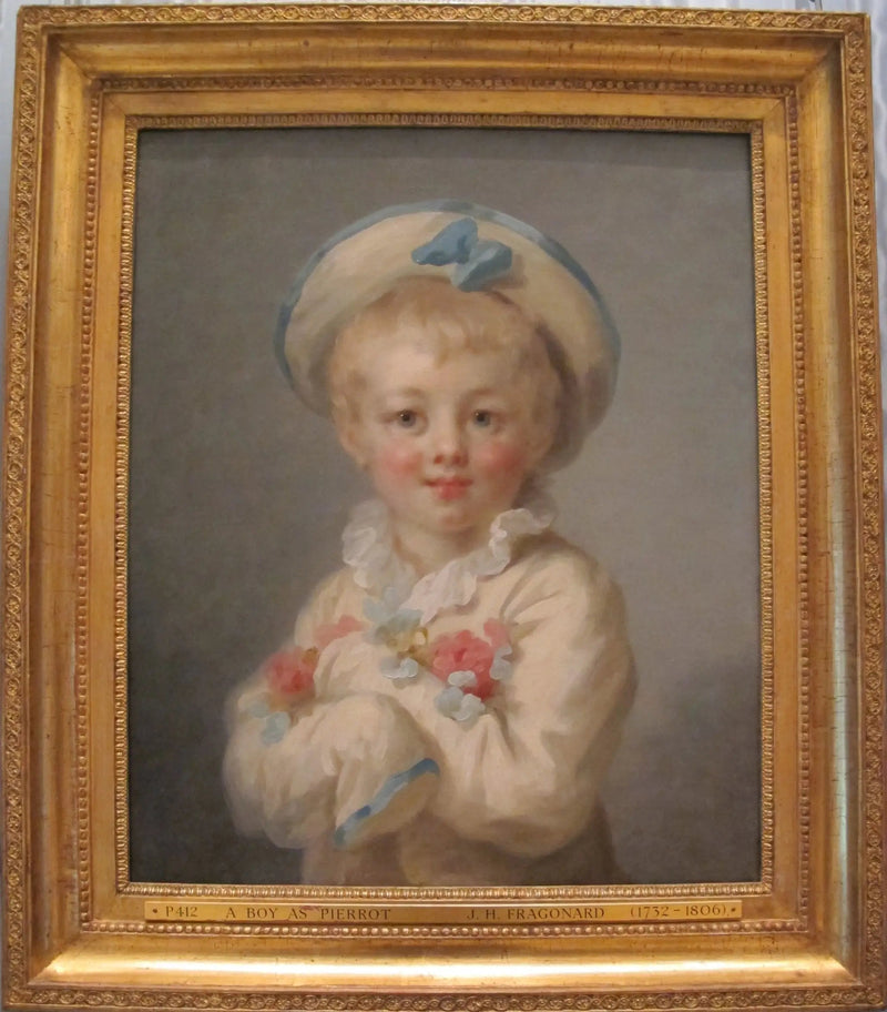 Een jongen in Pierrot - Jean-Honoré Fragonard