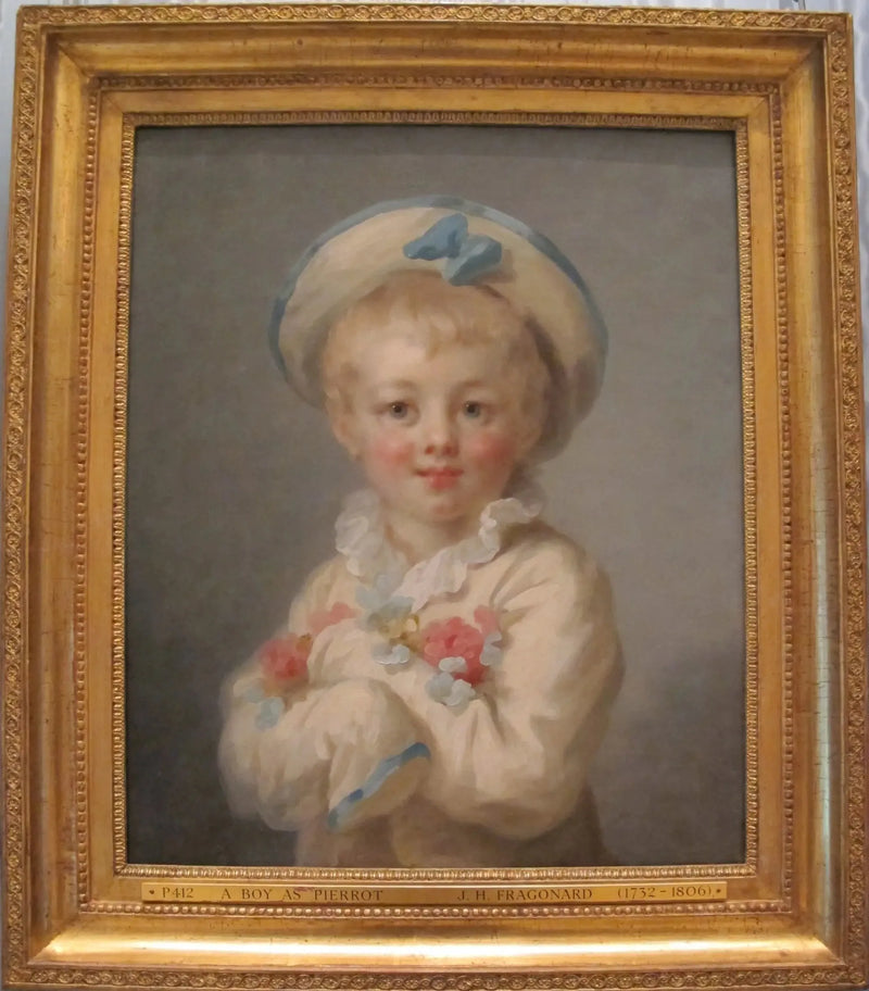 Een jongen in Pierrot - Jean-Honoré Fragonard