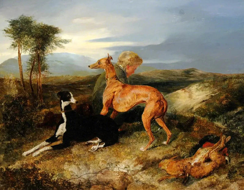 Een jongen en twee windhonden rustend - Edwin Henry Landseer

Source:
Un garçon et deux lévriers au repos - Edwin Henry Landseer