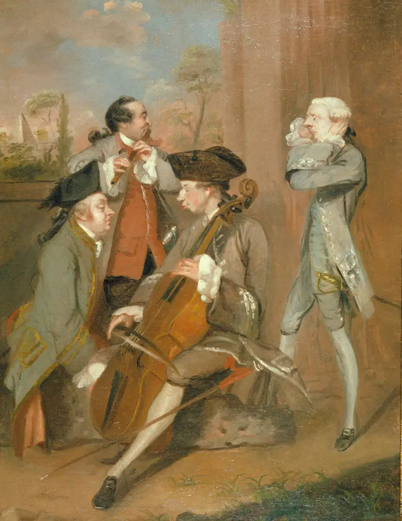 Een groep karikaturen: Sir Charles Turner, M. Cook, M. John Woodyeare en dominee Dr. William Drake - Joshua Reynolds

Source:
Un groupe de caricatures : Sir Charles Turner, M. Cook, M. John Woodyeare et le révérend Dr William Drake - Joshua Reynolds