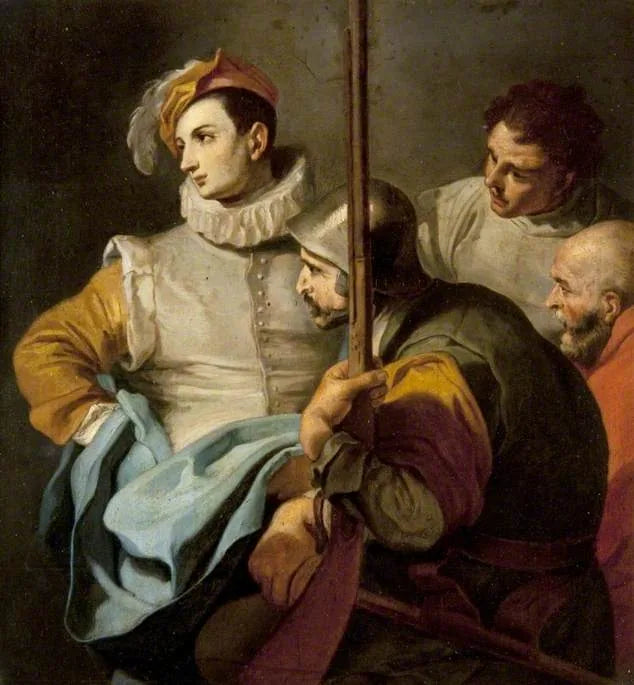 Een groep van vier mannen - Francesco Solimena
