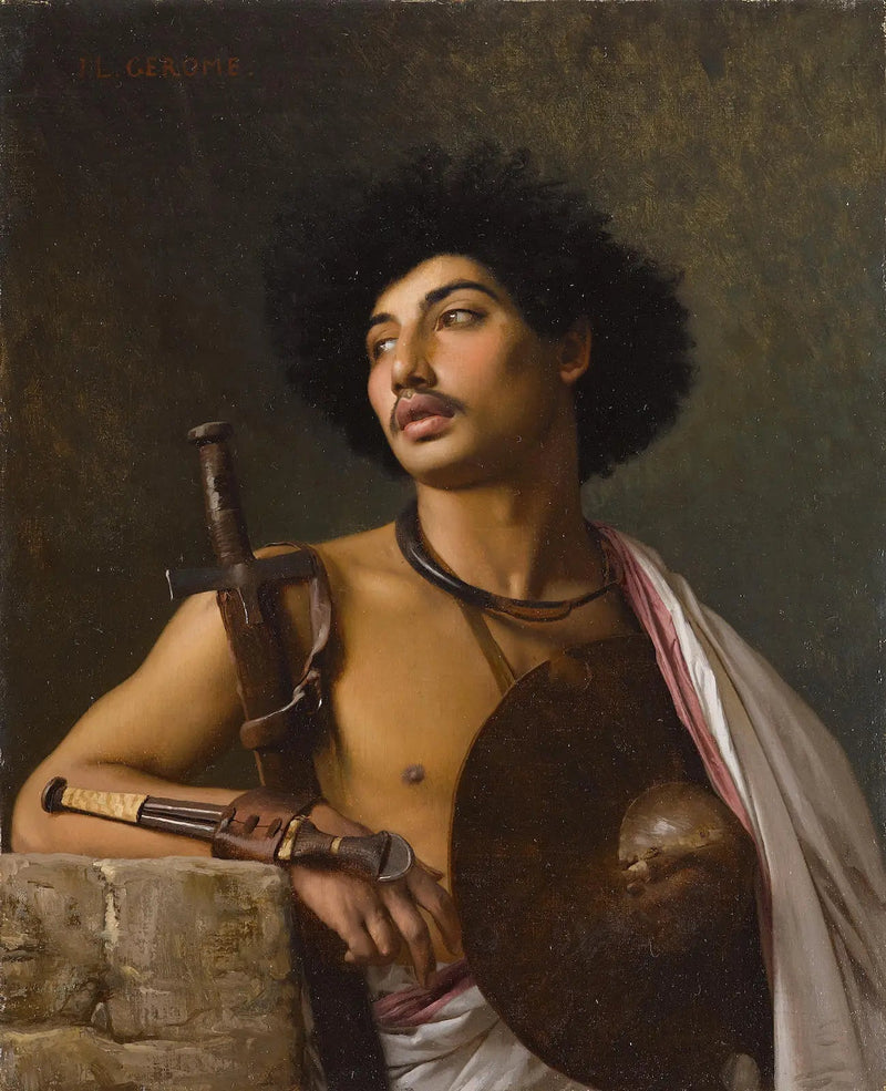 Een Bischari krijger - Jean-Léon Gérôme
