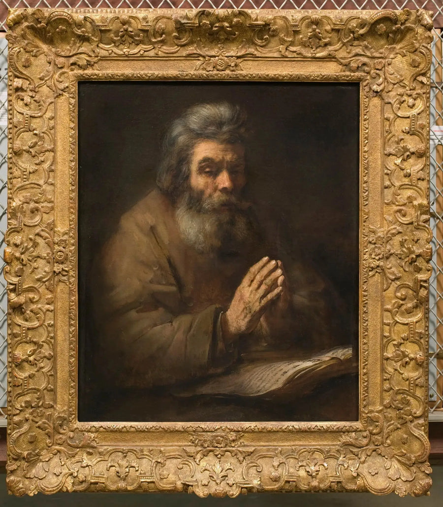 Een oude man in gebed - Rembrandt