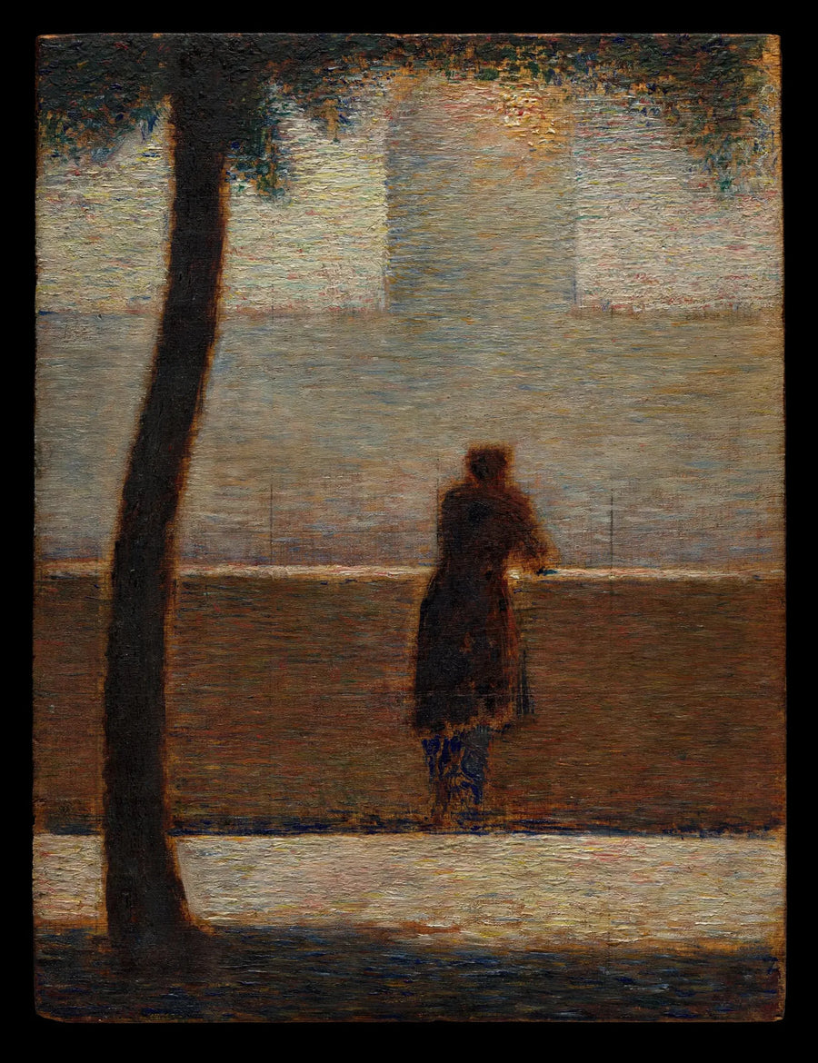 Een man leunend op een balustrade - Georges Seurat