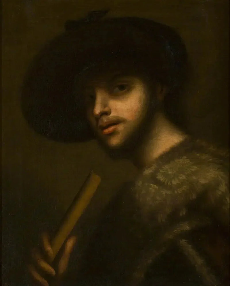 Een man met een pijp of een fluit - Giorgione