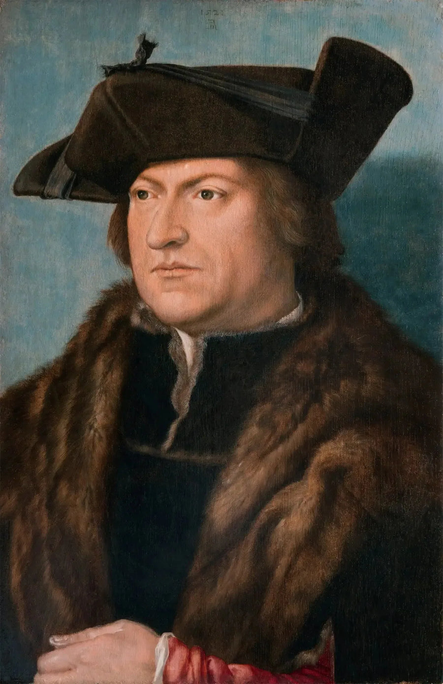 Een man in een bontjas - Albrecht Dürer