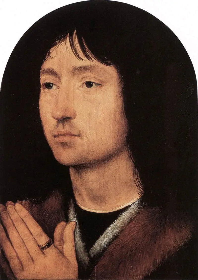 Een onbekende man in gebed - Hans Memling