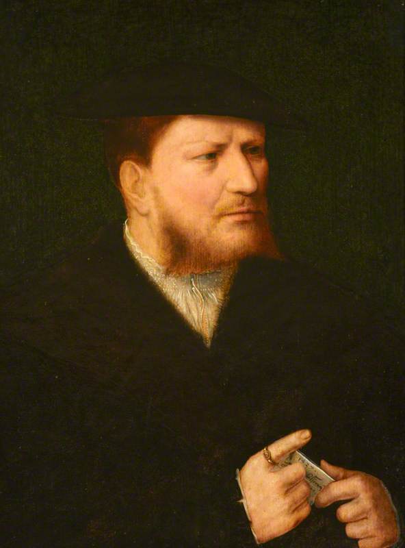 Een onbekende met een brief - Joos van Cleve