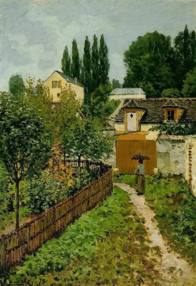 Een tuin in Louveciennes - Alfred Sisley