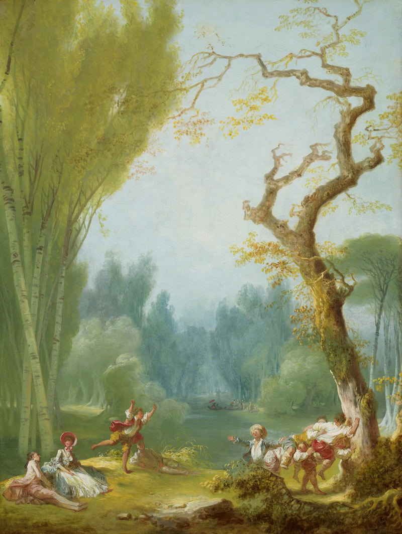 Een spel van paard en ruiter - Jean-Honoré Fragonard