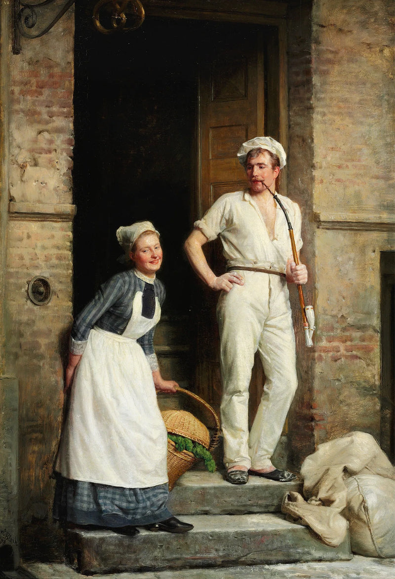 Een jonge bakker koelt af - Carl Heinrich Bloch