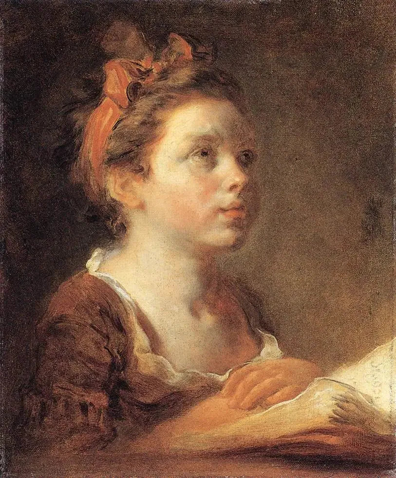 Een jonge geleerde - Jean-Honoré Fragonard