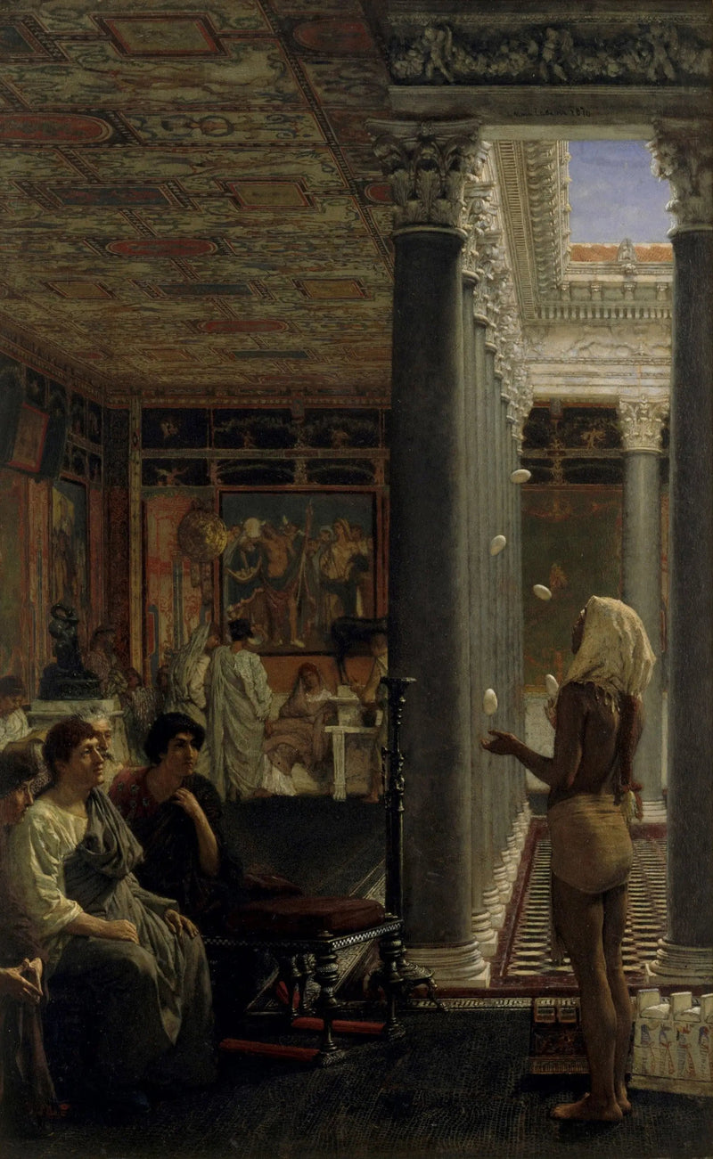 Een jongleur - Lawrence Alma-Tadema