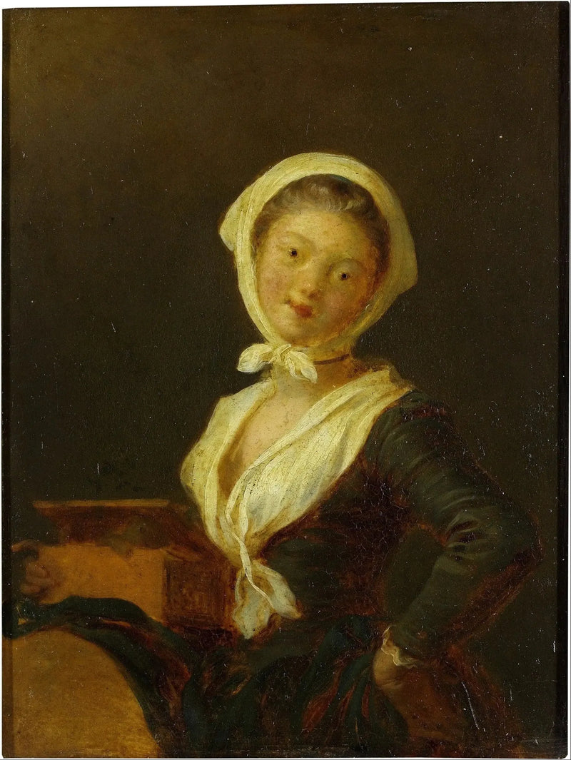 Een speeldoosspeler (een vrouw uit Savoye) - Jean-Honoré Fragonard