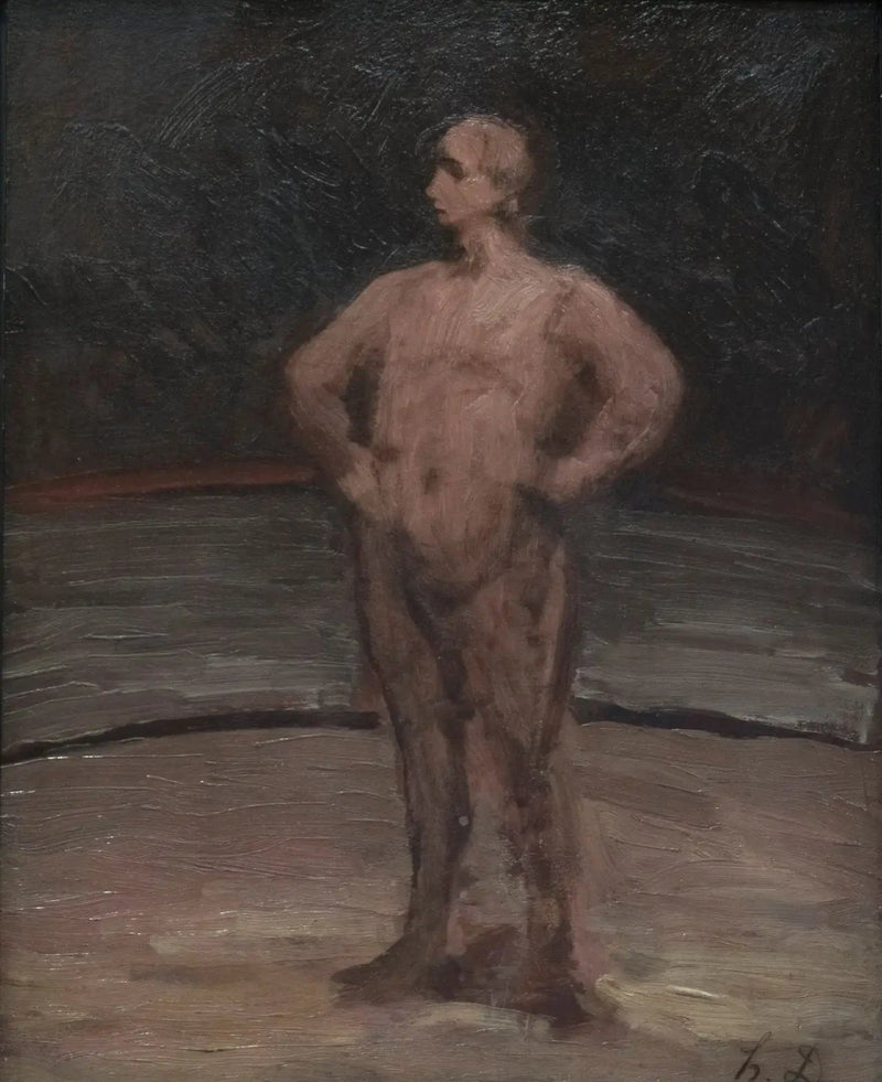 Een staande worstelaar - Honoré Daumier