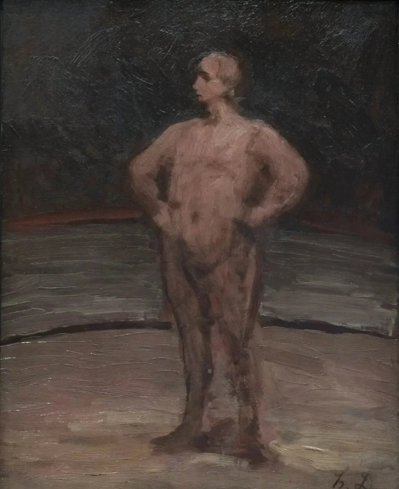 Een staande worstelaar - Honoré Daumier