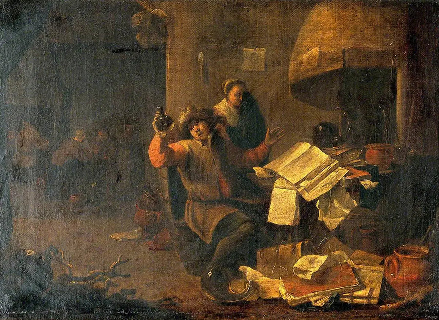 Een arts-alchemist die een urineflesje onderzoekt - David Teniers de Jonge

Source:
Un médecin-alchimiste examinant une fiole d'urine - David Teniers le Jeune