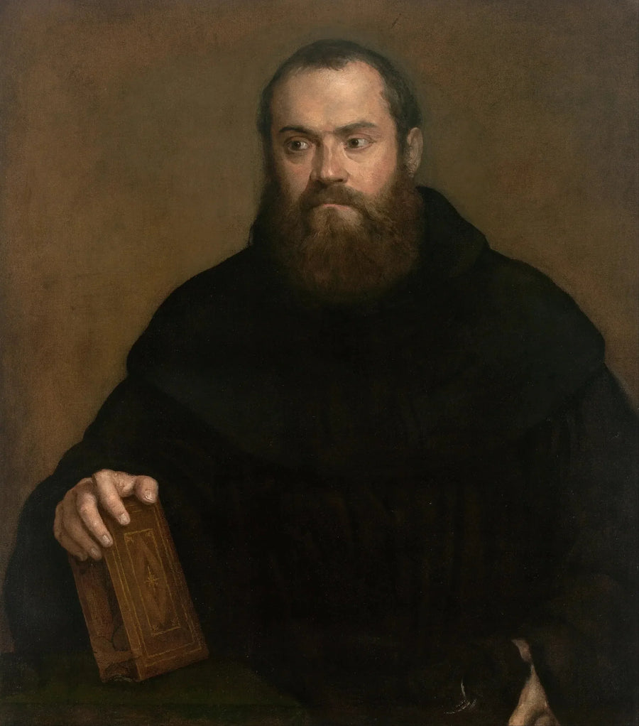 Een monnik met een boek - Titian