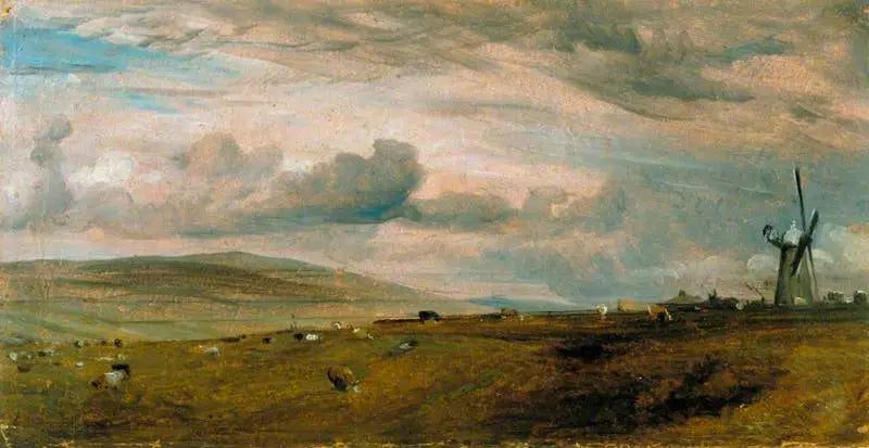 Een windmolen bij Brighton - John Constable