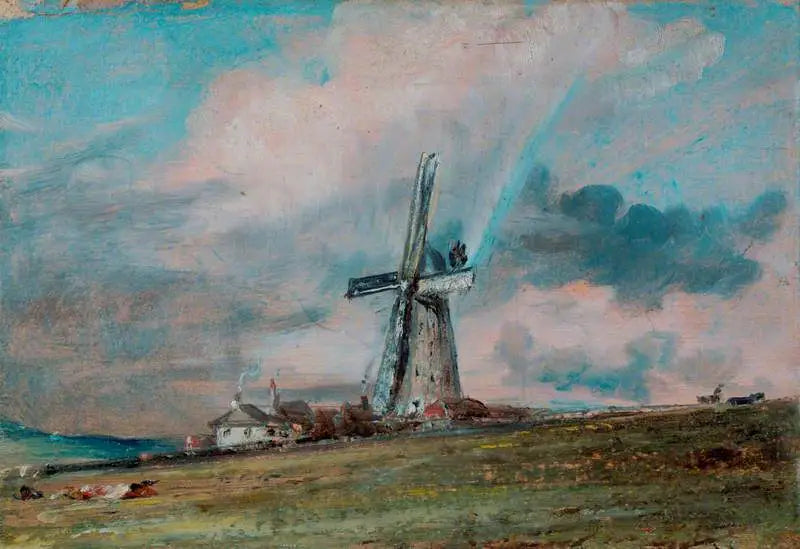 Een windmolen op de Downs bij Brighton - John Constable