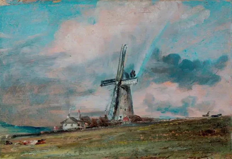 Een windmolen op de Downs bij Brighton - John Constable