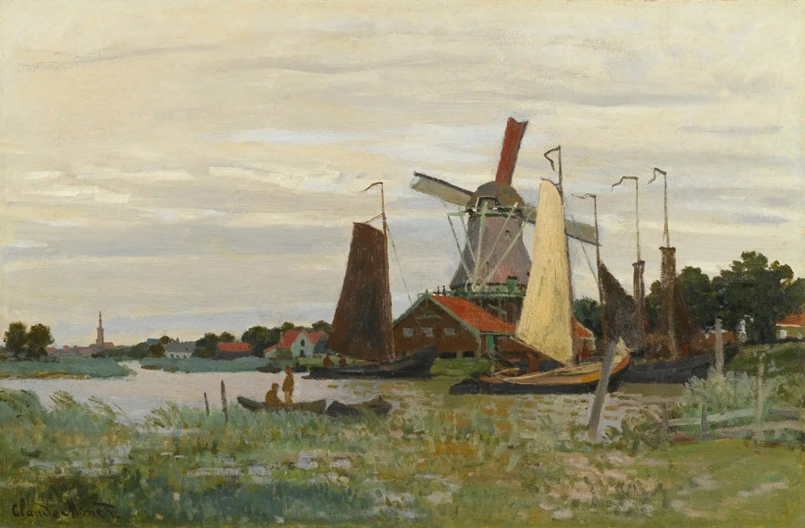 Een Molen in Zaandam - Claude Monet